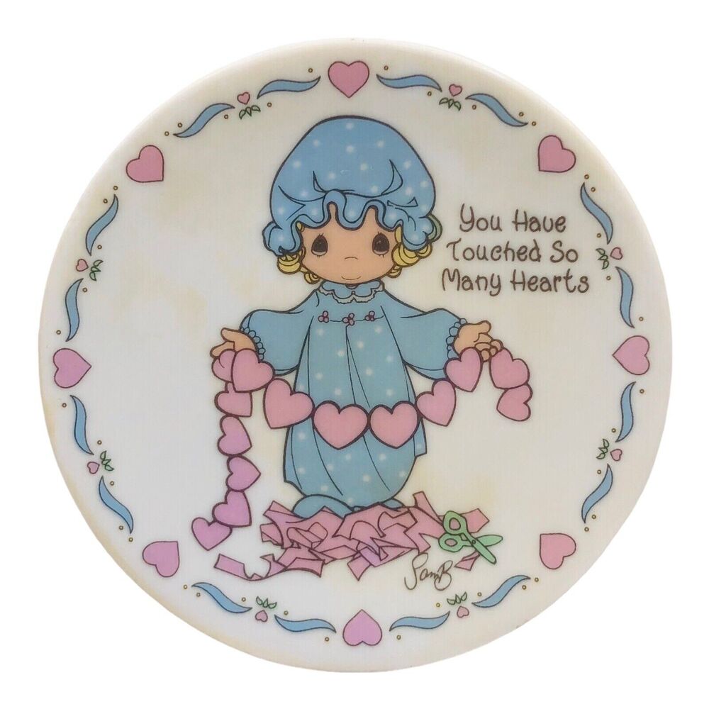 Precious Moments Trinket Dish Plate 'Touched So Many Hearts' Hero Friend Teacher - Picture 1 of 4